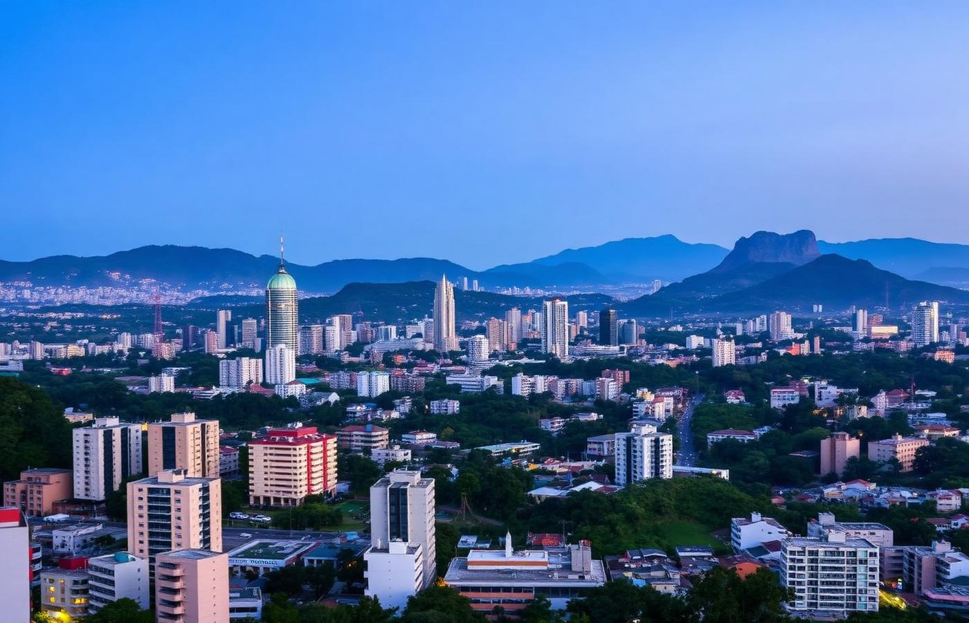 Vista da capital mineira com a Serra do Curral ao fundo. Foto de demonstração.